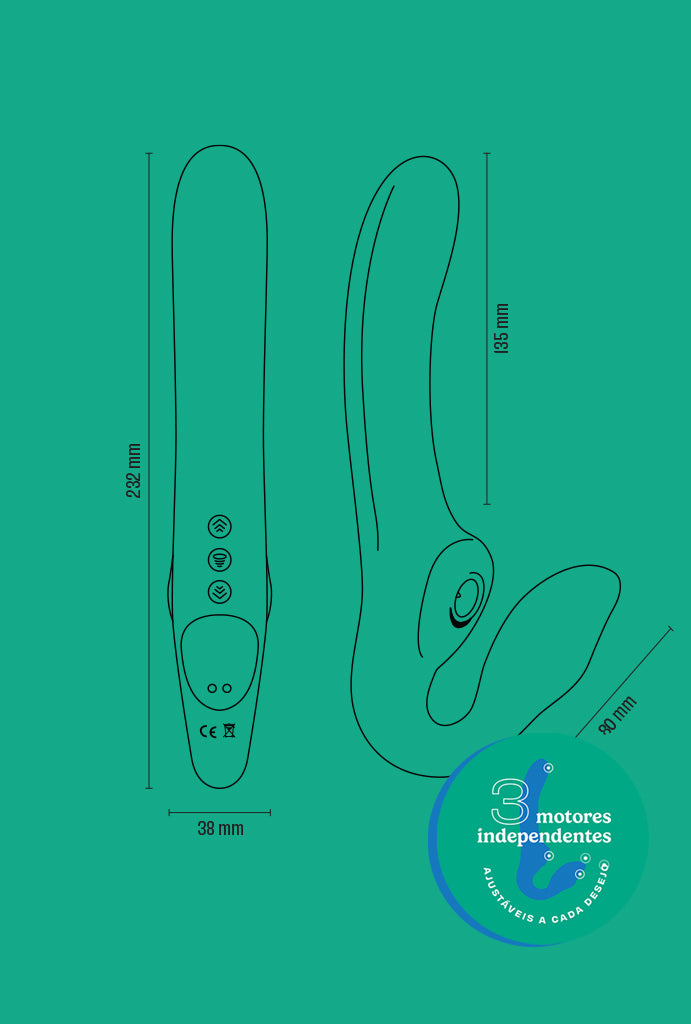 DUO 3 Dildo Duplo Vibratório